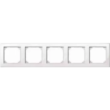 Merten M-Smart 478519 moldura 5 módulos, branco polar brilhante