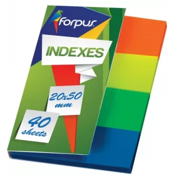 Índice Forpus, 20x50mm, sortido, plástico (4x40) 0718-102