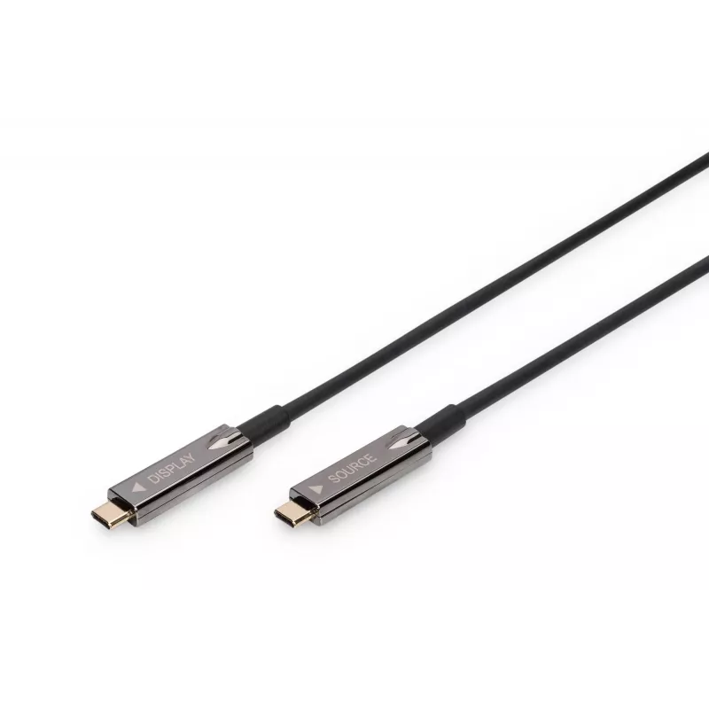 DIGITUS Cabo de ligação AV AOC USB-C 10m 4