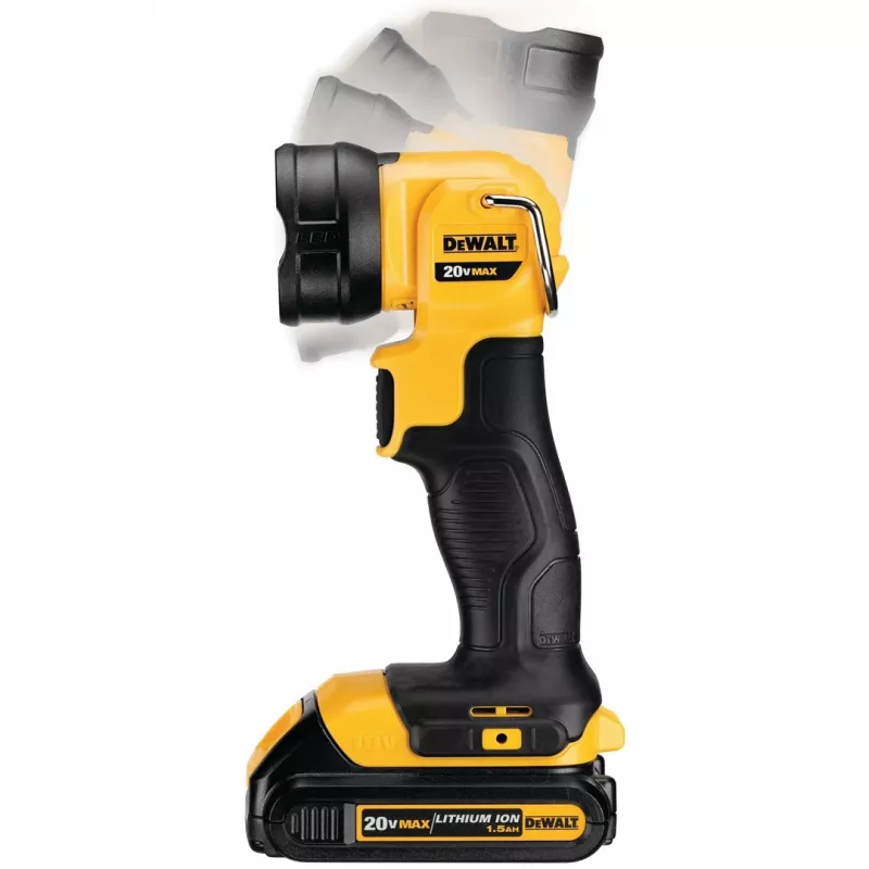 Lanterna LED articulada a bateria Dewalt 18V XR Li-Ion - unidade base