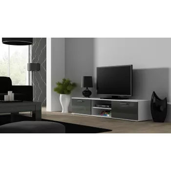 Suporte de TV Cama SOHO 180 branco/cinzento brilhante