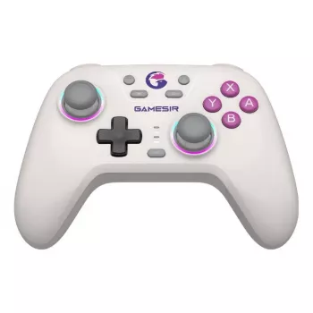 Comando sem fios GameSir T4n branco — Bluetooth, design ergonómico