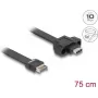 Cabo USB plano DeLOCK Type-E Key A 20 pinos ficha macho para conector fêmea USB Type-C 75 cm