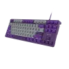 Teclado gaming NATEC Fury Kanabo K2 US retroiluminado branco mecânico cinzento-roxo
