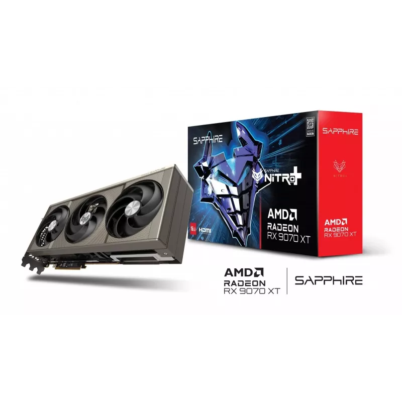 Placa gráfica Sapphire Radeon RX 9070 XT, 16 GB GDDR6, PCIe 5.0, 256 bits, 330W TDP