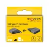 Leitor de cartões DeLOCK 64117 USB 3.2 Gen 1 Type-C cinzento