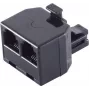 ShiverPeaks BS71230 adaptador telefónico, ficha macho RJ-11 (6P4C) para 2x ficha fêmea RJ-11