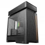 Caixa de PC de secretária DeepCool CL6600 preta — suporta fontes de alimentação ATX/PS2/SFX/SFX-L, ventoinha frontal de 140 mm, topo/traseira de 120/140 mm, unidades de 2,5/3,5 polegadas