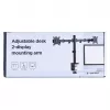 Suporte de monitor Gembird MA-D2-01 para 2 ecrãs até 32 polegadas, VESA 75x75–100x100, grampo, 18 kg, preto