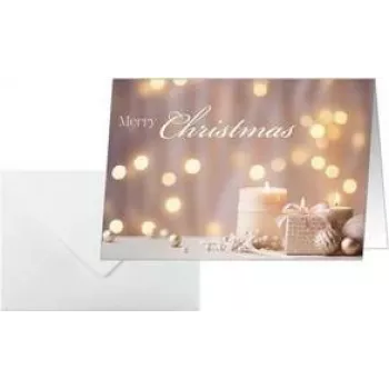 Cartões de felicitações sigel DS634 A6 Golden Glow – formato A6, dobrados, design decorativo dourado
