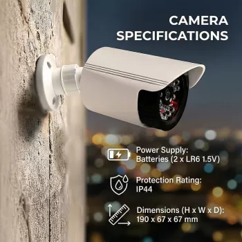 Câmara falsa com LEDs IR, CEE IR1800 W — câmara de vigilância decorativa não funcional