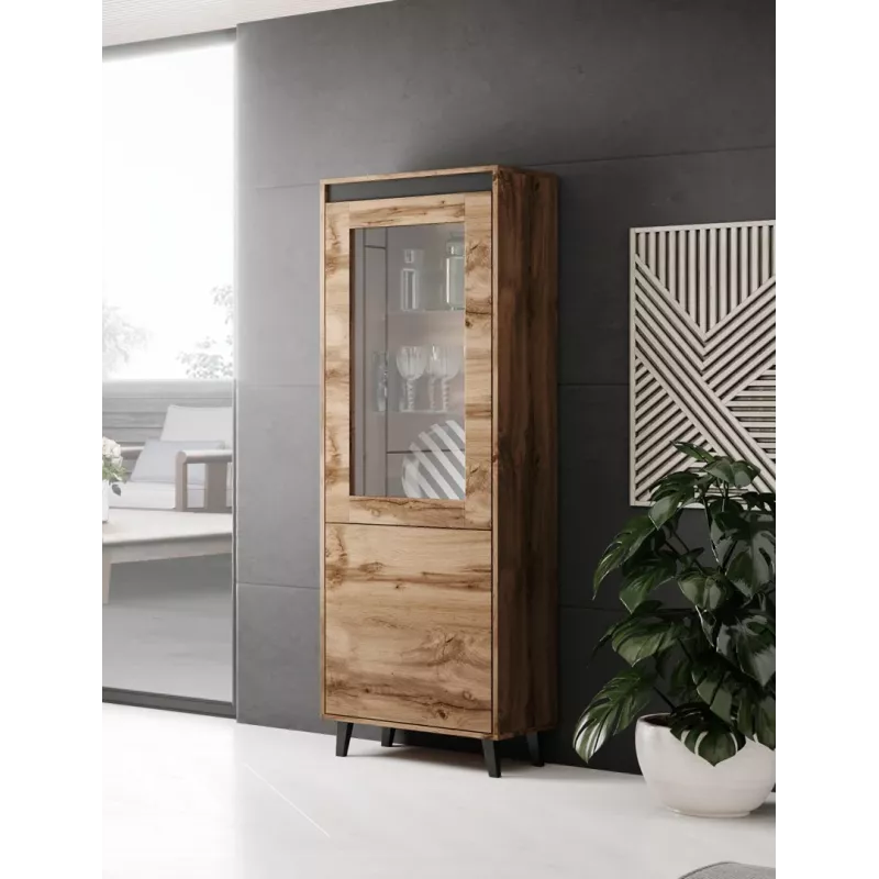 Armário vertical cama meble NORD 60×38×182,5 cm carvalho Wotan/antracite, autónomo