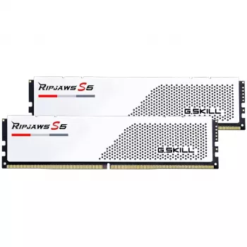 G.Skill Ripjaws S5 96 GB (2x48 GB) DDR5-5200 CL40 kit de memória RAM, branco