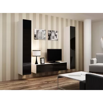 Suporte de TV Cama VIGO 140 30/140/40 branco/preto brilhante