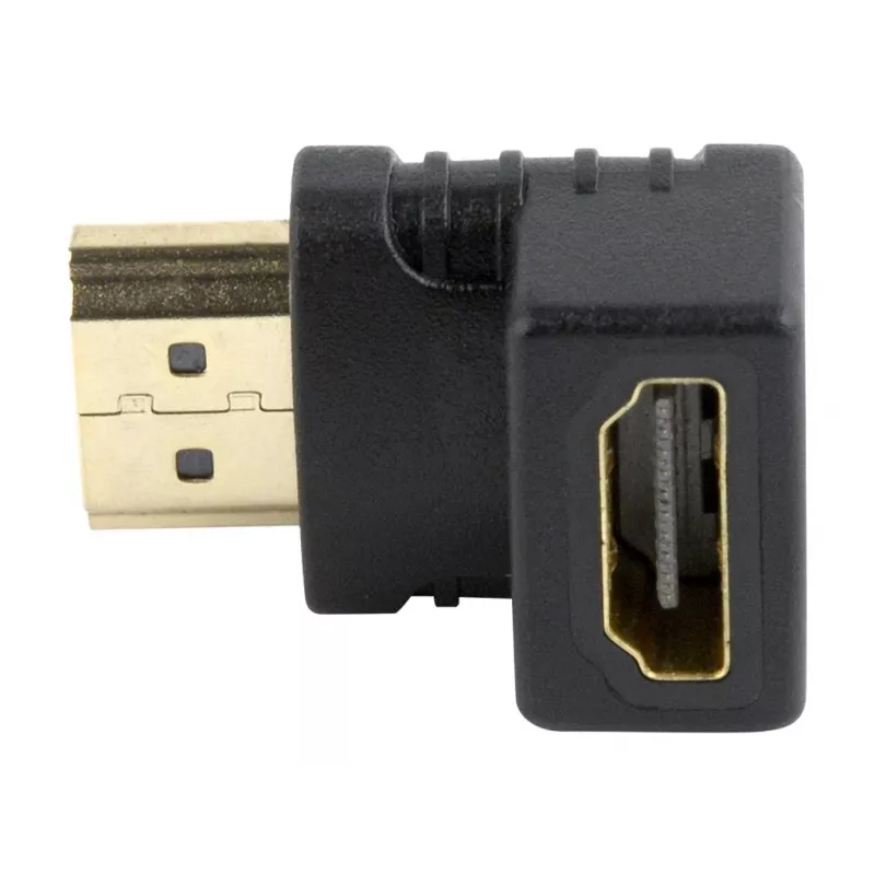Adaptador HDMI GEMBIRD A-HDMI90-FML, HDMI para HDMI, adaptador em ângulo reto 90°, preto