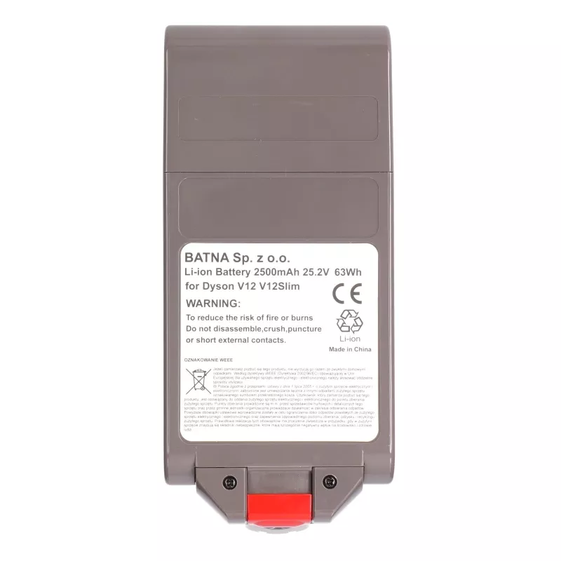 Bateria para aspirador Dyson V12, 25,2V 2500mAh
