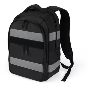 Mochila DICOTA Hi-Vis V2 preta 320x220x455mm PET TPU