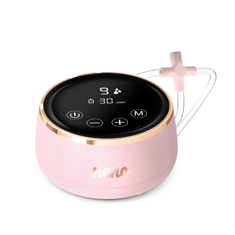 Bomba tira-leite elétrica neno Bella Twin – eletrónica, biberões de 150 ml, 6 níveis de estimulação / 9 de sucção, bateria de iões de lítio USB, rosa/transparente