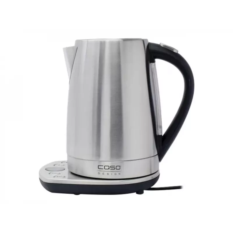 Chaleira elétrica Caso 1,7 l 2200 W preto aço inoxidável