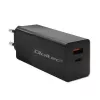Carregador Qoltec 52382 GaN POWER PRO | 1xUSB Type C | 1xUSB A | 100W | 5-20V | 1.5-5A | PD | preto
