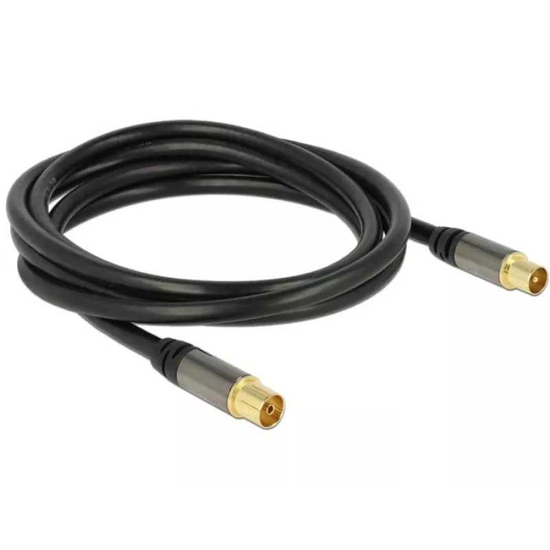 Cabo coaxial RG-6/U DeLOCK 88923 2m IEC preto