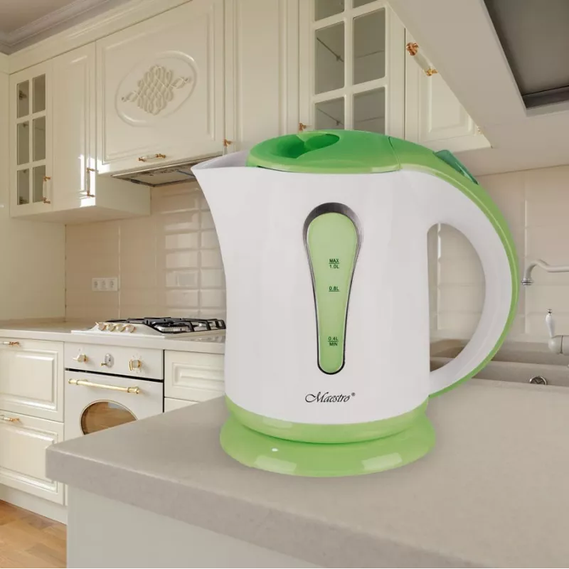 Maestro MR-028-GREEN Chaleira elétrica, 1 L, 1000 W, verde