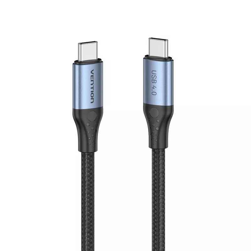 Cabo Vention USB4 Gen 3x2 Type-C para Type-C 1 m, 5 A, liga de alumínio, revestido a algodão