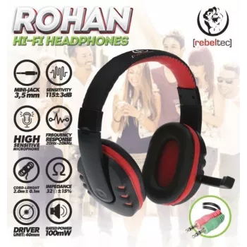 Auscultadores Rebeltec Rohan RBLSLU00032