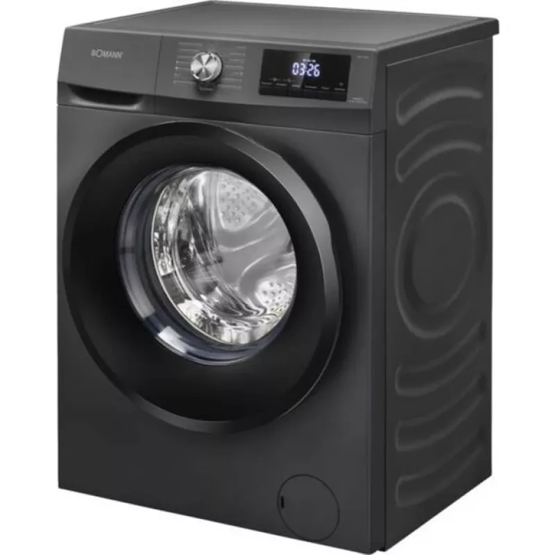 Máquina de lavar e secar roupa independente Bomann WAT7186 8 kg de lavagem / 5 kg de lavagem e secagem, 1400 rpm, titânio preto