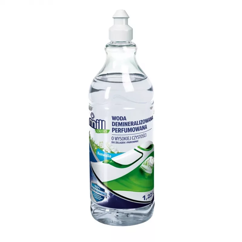 Água desmineralizada para ferros de engomar Mill 1,22 L — fragrância de lírio-do-vale