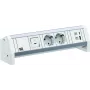 Bachmann DESK 2xCEE7/3 902.02911 1x interruptor 1xUSB A/C 22W GST18 RAL9010