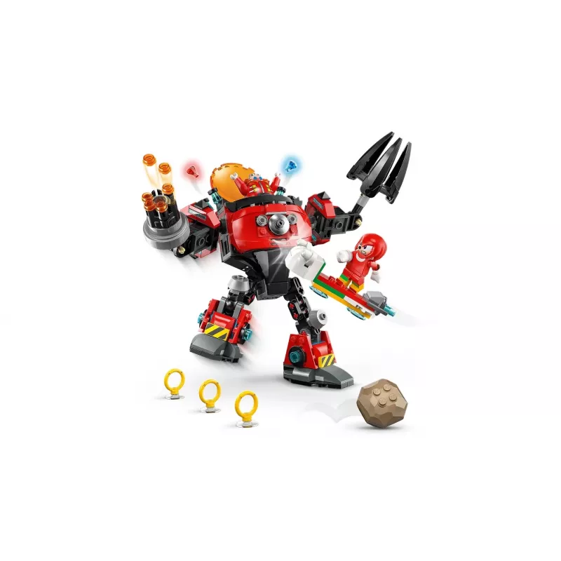 Conjunto de brinquedo de construção LEGO Sonic the Hedgehog 77005 Knuckles vs Dr Eggman Egg Crusher Mech, 350 peças, idade 8+