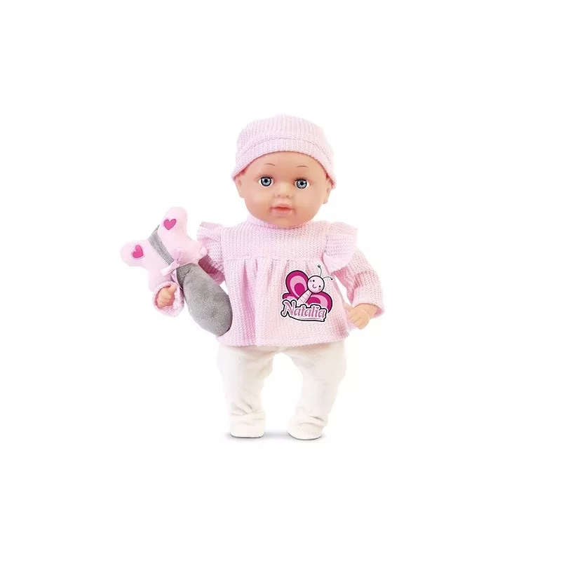 Boneca Artyk Natalia 33 cm com brinquedo - boneca bebé Artyk 33 cm com acessórios
