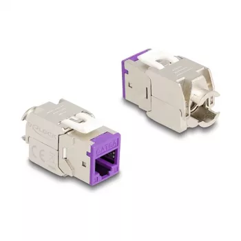 Módulo Keystone DeLOCK 88121 plano violeta RJ-45 10 unid.