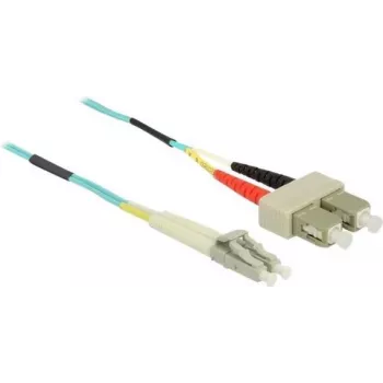 Cabo de fibra ótica DeLOCK LC para SC multimodo OM3 0,5 m