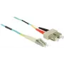 Cabo de fibra ótica DeLOCK LC para SC multimodo OM3 0,5 m