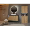 Top E Shop NEL 2K DK ANT/ART KP armário de arrumação para casa de banho, grafite/carvalho