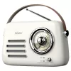 Rádio portátil SAVIO RS-02 — sintonizador FM analógico, Bluetooth 5.3, alimentação USB, 3 W, branco