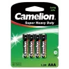 Pilha descartável Camelion R03P-BP4G AAA zinco-carbono