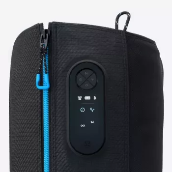 Massajador de pernas Therabody RecoveryAir preto — massagem de compressão, 4 programas, Bluetooth, autonomia da bateria 240 min