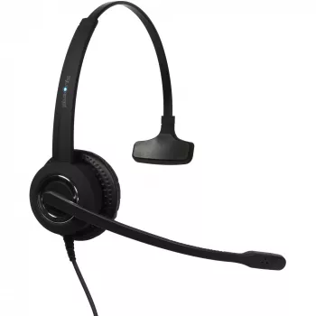 Headset USB mono Plusonic 10.1P — headset USB de uma orelha compatível com Teams e Skype