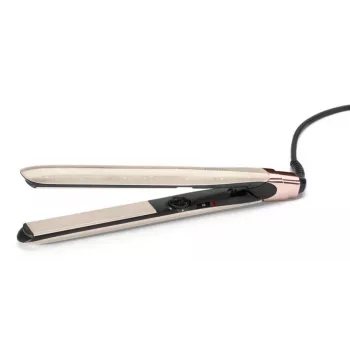 Ferro de alisar cabelo BABYLISS ST914PE — placas de cerâmica/titânio, 13 níveis de calor, 100–240 V, bege/cobre