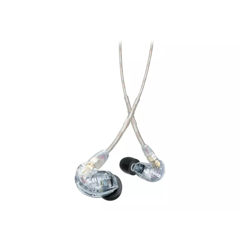 Headset Shure SE215 Pro monitor intra-auricular com fios para palco/estúdio transparente