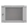 Armário de rack LANBERG WF03-5306-10S 19 polegadas 6U cinzento com porta de vidro