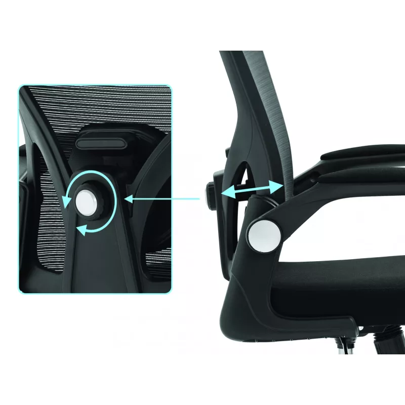 Cadeira gaming Sandberg ErgoFusion Basic assento acolchoado encosto em malha preto