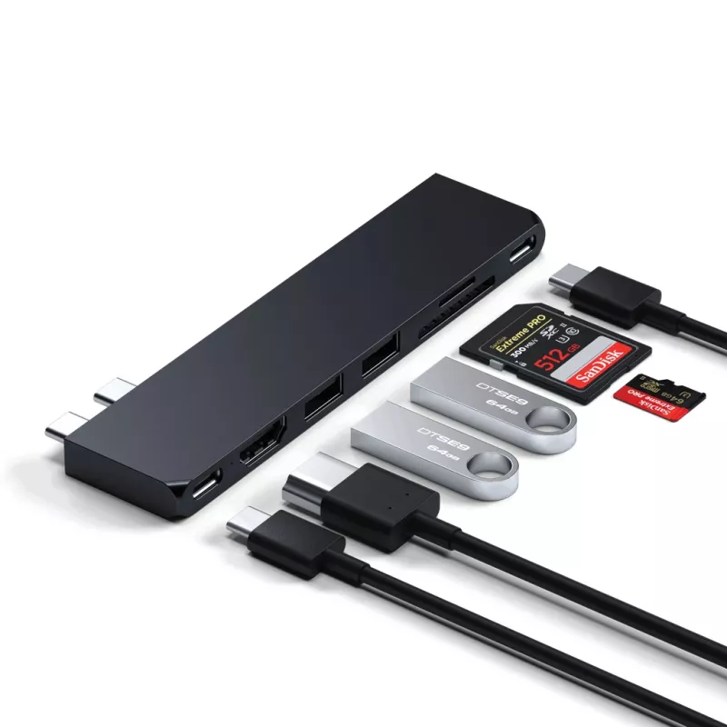 Docking station Satechi ST-HUCPHSD USB 3.2 Gen 2 Type-C preto