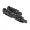 Conector solar DeLOCK DL4 1 fêmea para 2 macho preto