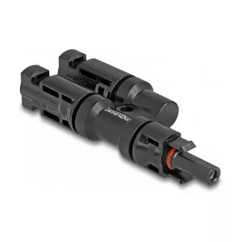 Conector solar DeLOCK DL4 1 fêmea para 2 macho preto
