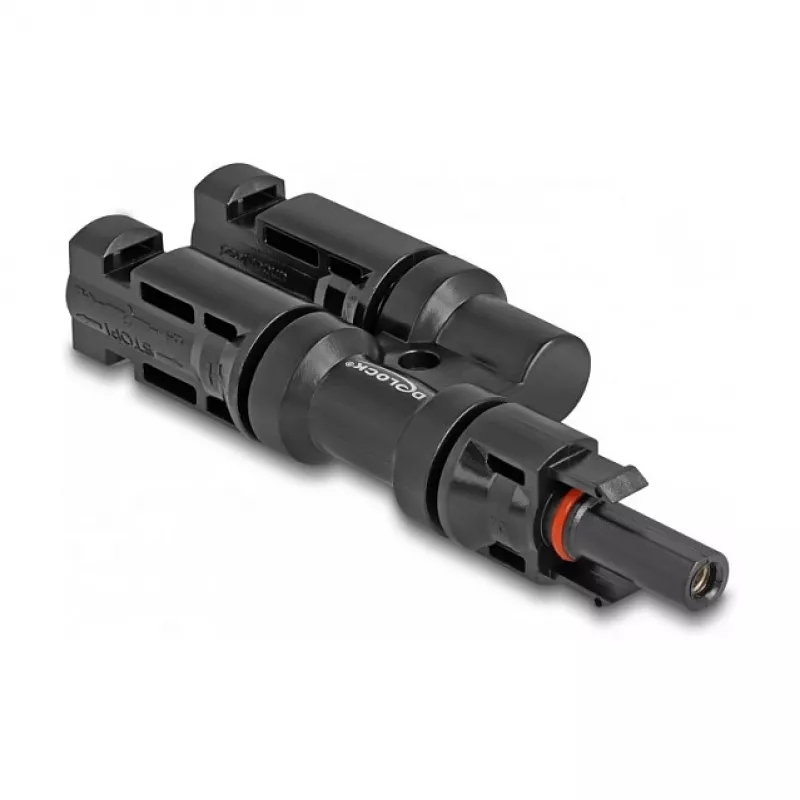 Conector solar DeLOCK DL4 1 fêmea para 2 macho preto