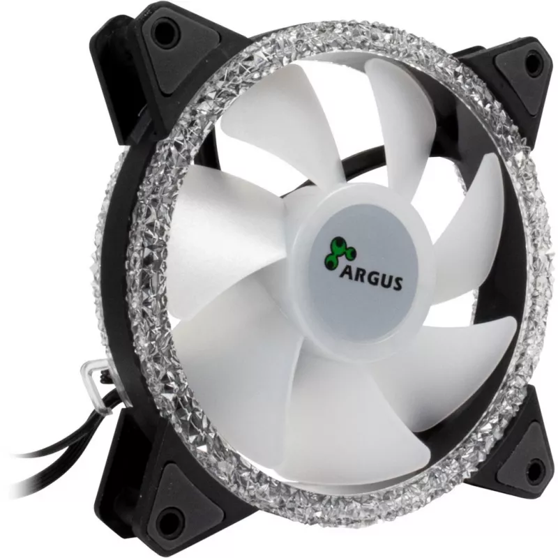 INTER-TECH Argus RS-07 RGB conjunto de ventoinhas de caixa de 120 mm, 3 un., com telecomando, preto